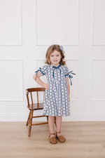 Mebie Baby Mebie Baby Block Print Floral Dress for Baby Girls - 