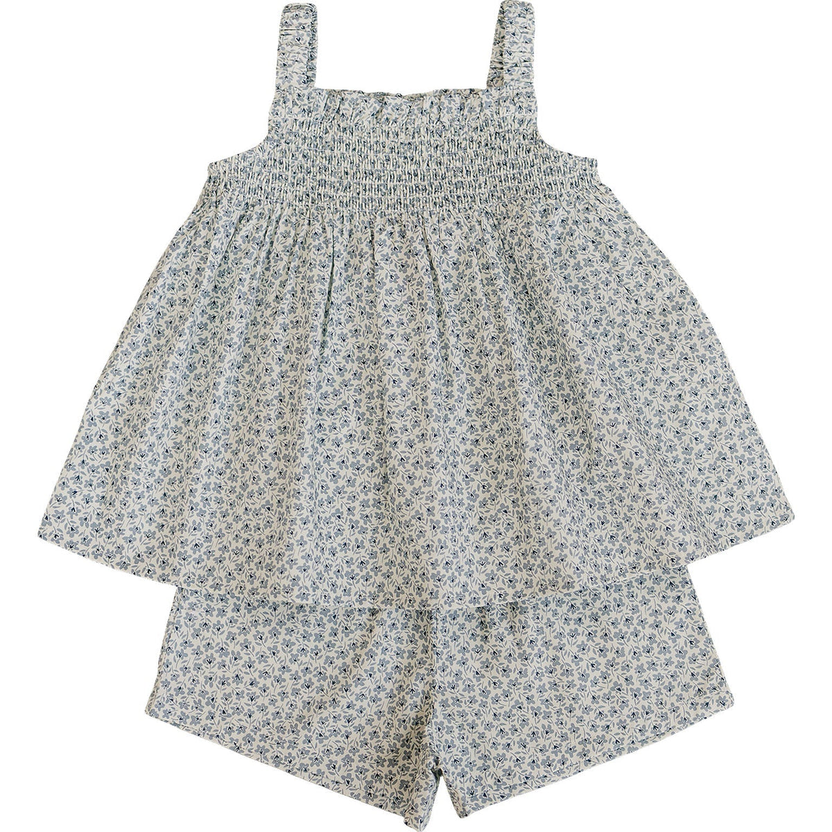 Mebie Baby Mebie Baby Blossom Tank Short Set for Babies Lightweight Two Piece Outfit - 