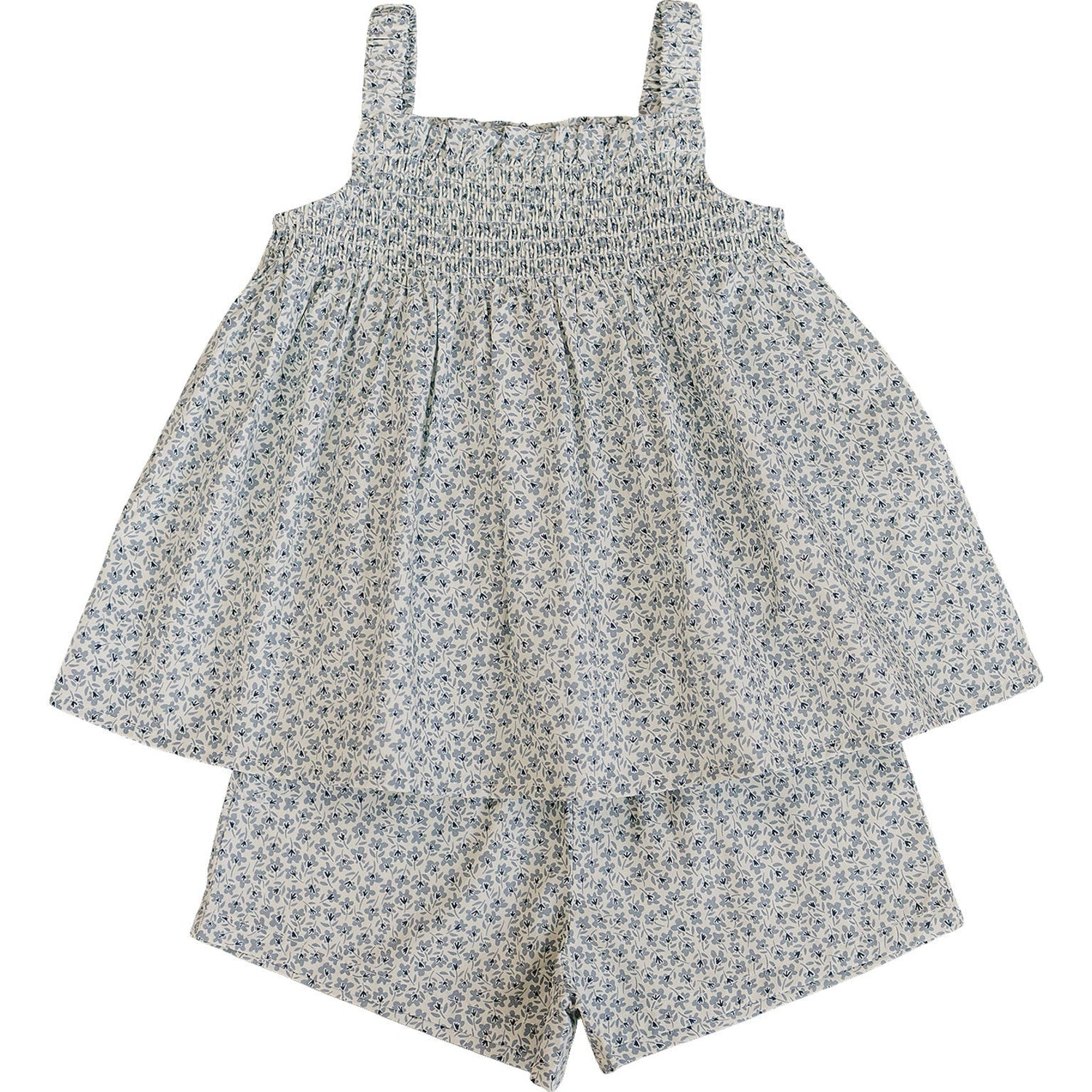 Mebie Baby Mebie Baby Blossom Tank Short Set for Babies Lightweight Two Piece Outfit - 