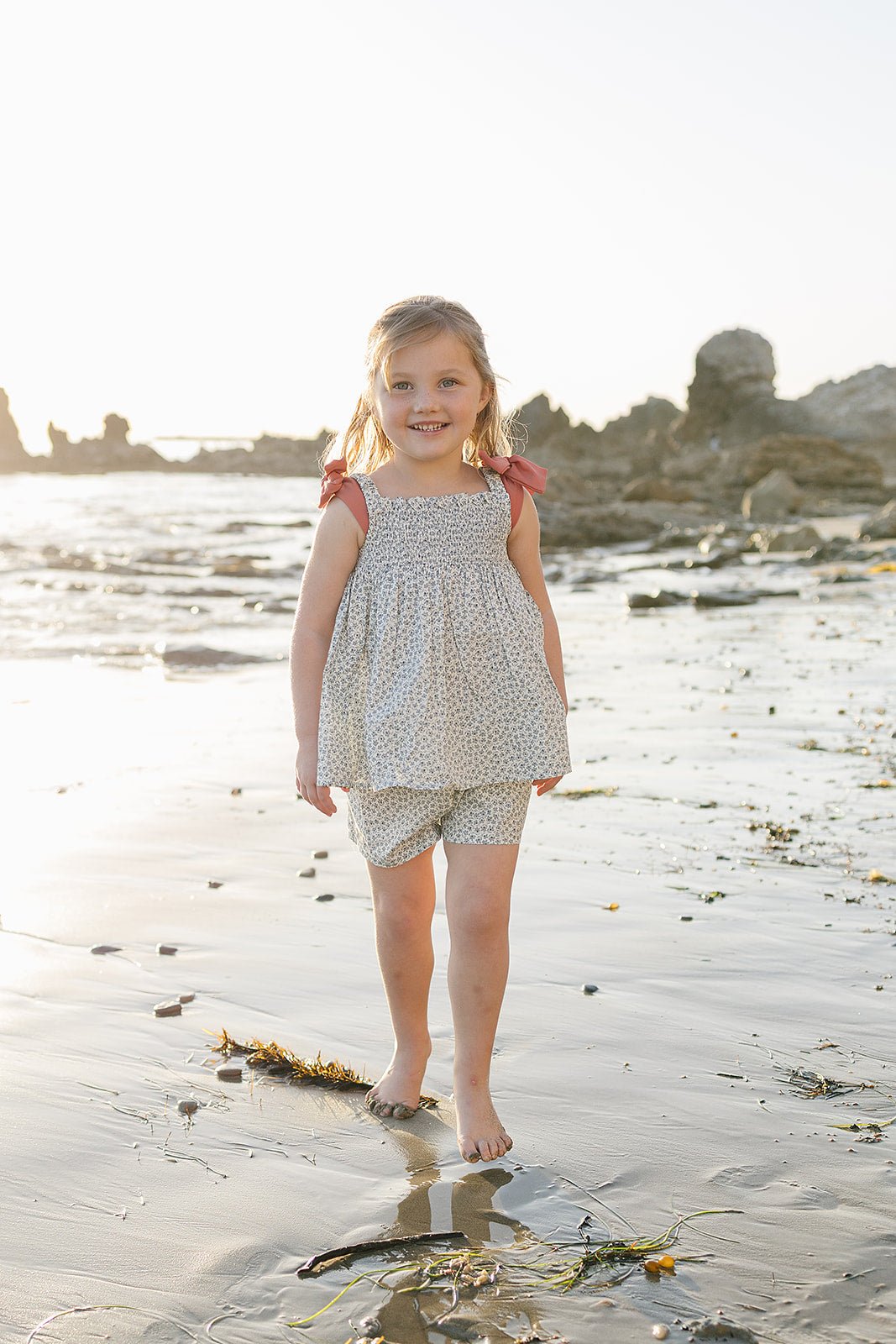 Mebie Baby Mebie Baby Blossom Tank Short Set for Babies Lightweight Two Piece Outfit - 