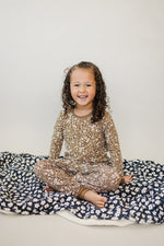 Mebie Baby Mebie Baby Brown Floral Ribbed Bamboo Cozy Sleep Set For Babies And Toddlers - 
