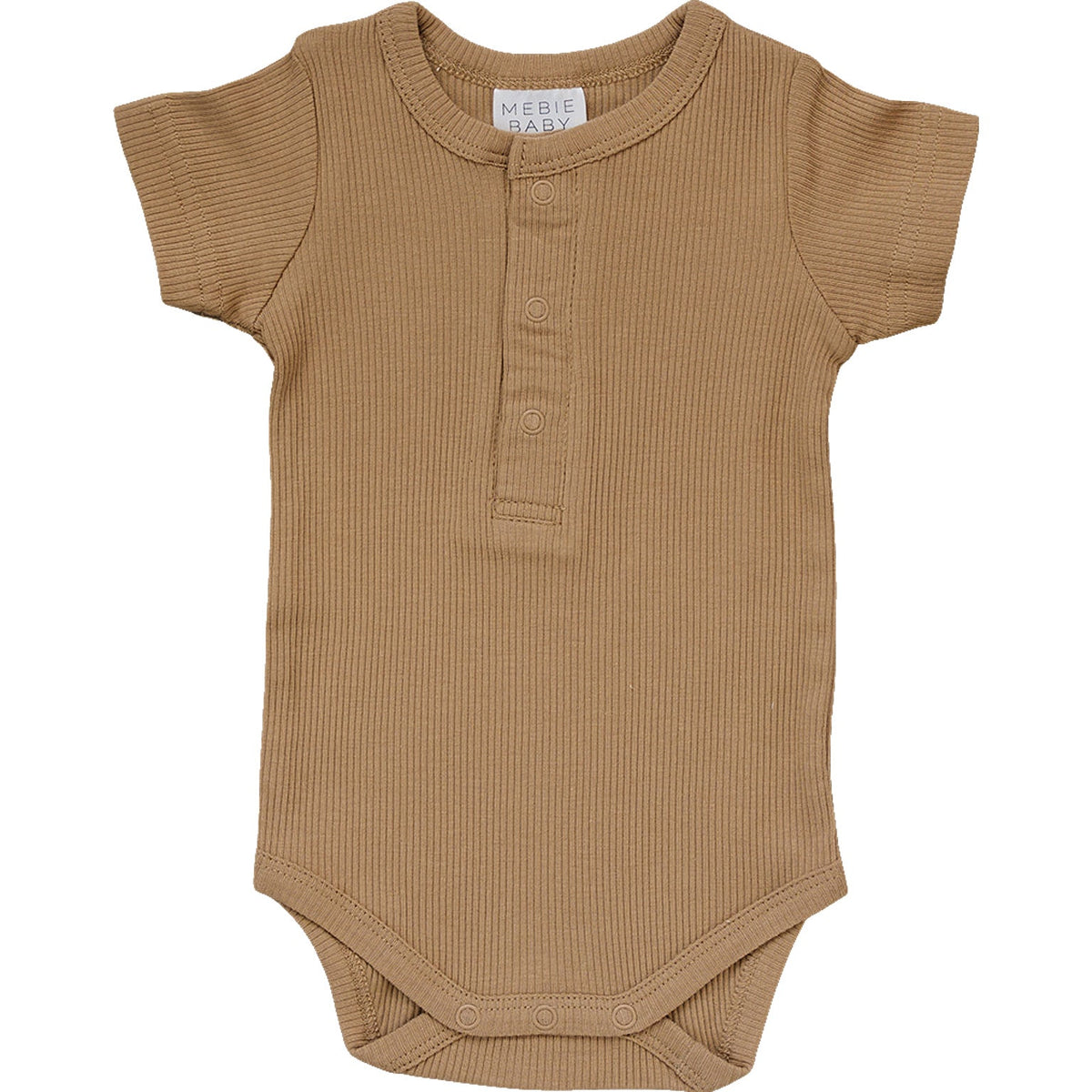 Mebie Baby Mebie Baby Cafe Organic Cotton Ribbed Snap Bodysuits for Babies - 