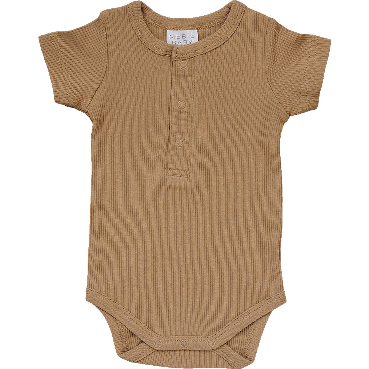 Mebie Baby Mebie Baby Cafe Organic Cotton Ribbed Snap Bodysuits for Babies - 