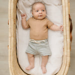 Mebie Baby Mebie Baby Cafe Organic Cotton Ribbed Snap Bodysuits for Babies - 