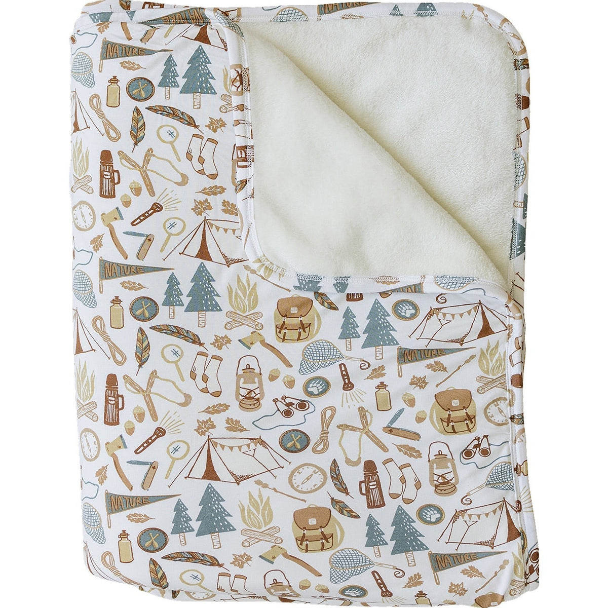 Mebie Baby Mebie Baby Camping Trip Bamboo Fleece Quilt For Baby And Toddler Outdoor Comfort - 
