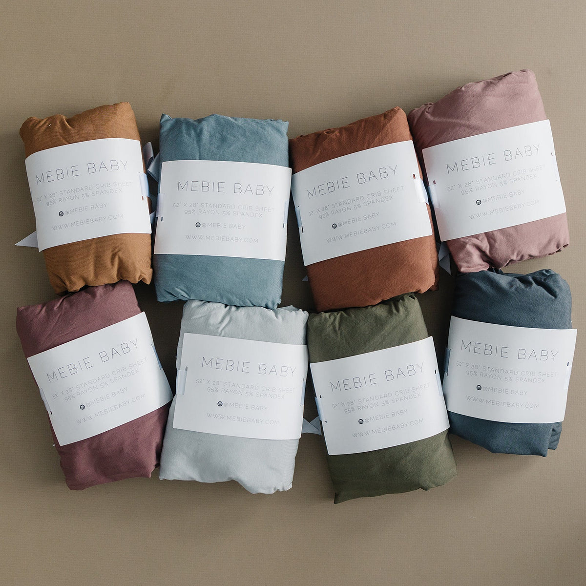 Mebie Baby Mebie Baby Charcoal Bamboo Stretch Crib Sheet Soft Easy Care - 