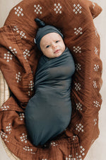 Mebie Baby Mebie Baby Charcoal Bamboo Stretch Swaddle Blanket For Baby - 