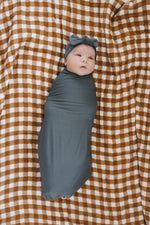 Mebie Baby Mebie Baby Charcoal Bamboo Stretch Swaddle Blanket For Baby - 