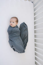 Mebie Baby Mebie Baby Charcoal Bamboo Stretch Swaddle Blanket For Baby - 