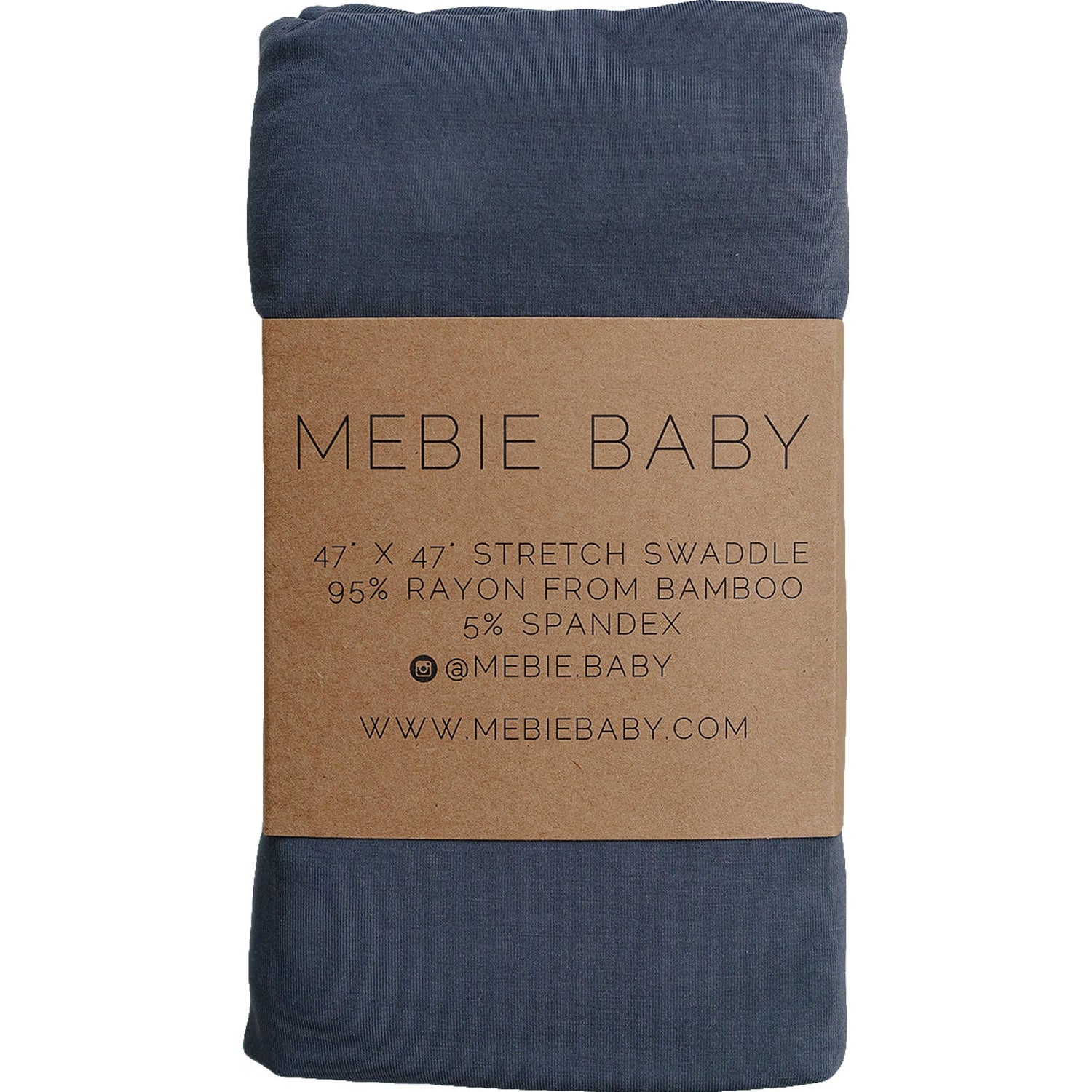 Mebie Baby Mebie Baby Charcoal Bamboo Stretch Swaddle Blanket For Baby - 