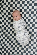 Mebie Baby Mebie Baby Charcoal Checkered Muslin Crib Sheet For Modern Nursery - 