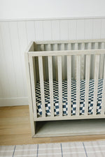 Mebie Baby Mebie Baby Charcoal Checkered Muslin Crib Sheet For Modern Nursery - 