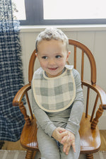 Mebie Baby Mebie Baby Coastal Plaid Classic Muslin Bib for Drool and Spills - 