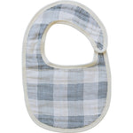 Mebie Baby Mebie Baby Coastal Plaid Classic Muslin Bib for Drool and Spills - 