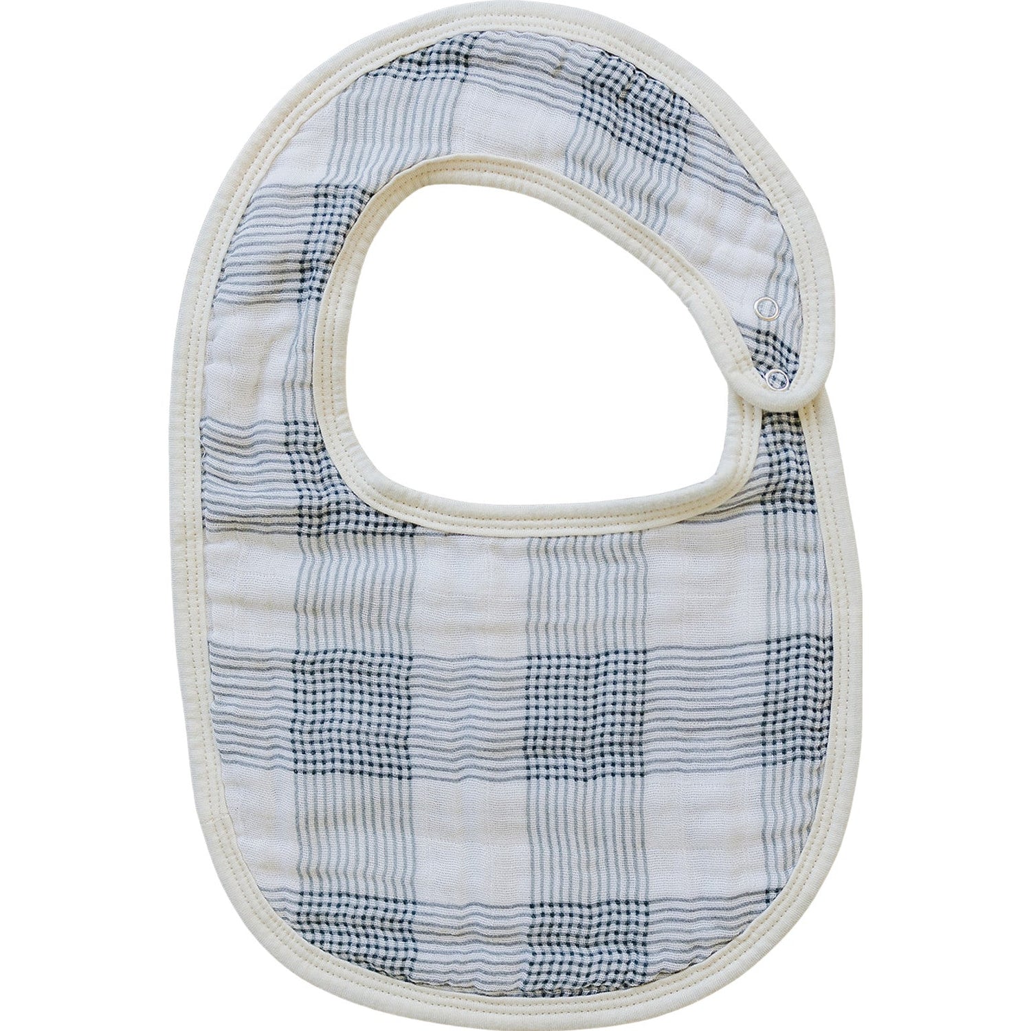 Mebie Baby Mebie Baby Coastal Plaid Classic Muslin Bib for Drool and Spills - 