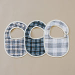 Mebie Baby Mebie Baby Coastal Plaid Classic Muslin Bib for Drool and Spills - 