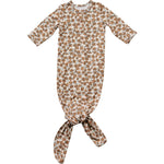 Mebie Baby Mebie Baby Cream Magnolia Bamboo Knot Gown Bamboo Rayon 0 To 3 Months - 