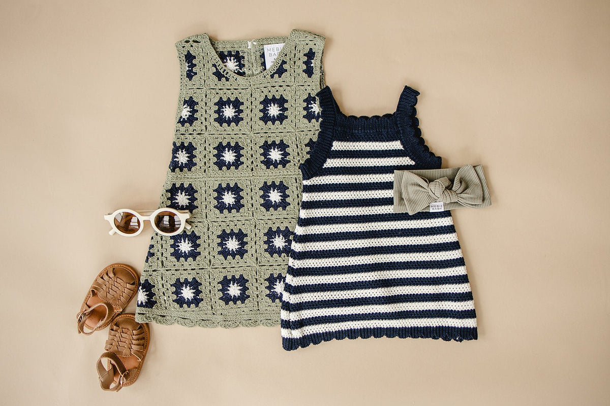 Mebie Baby Mebie Baby Crochet Cover Up Dress For Baby Girls Beach Day - 