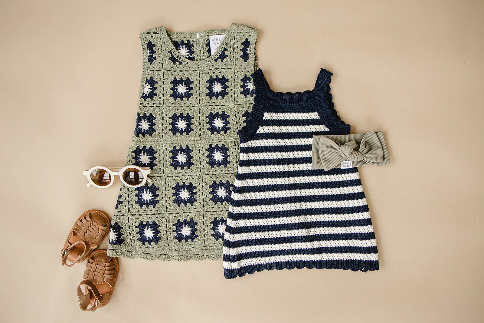 Mebie Baby Mebie Baby Crochet Cover Up Dress For Baby Girls Beach Day - 