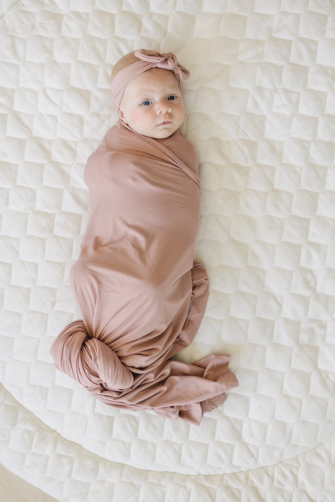 Mebie Baby Mebie Baby Dusty Rose Bamboo Stretch Swaddle For Babies - 