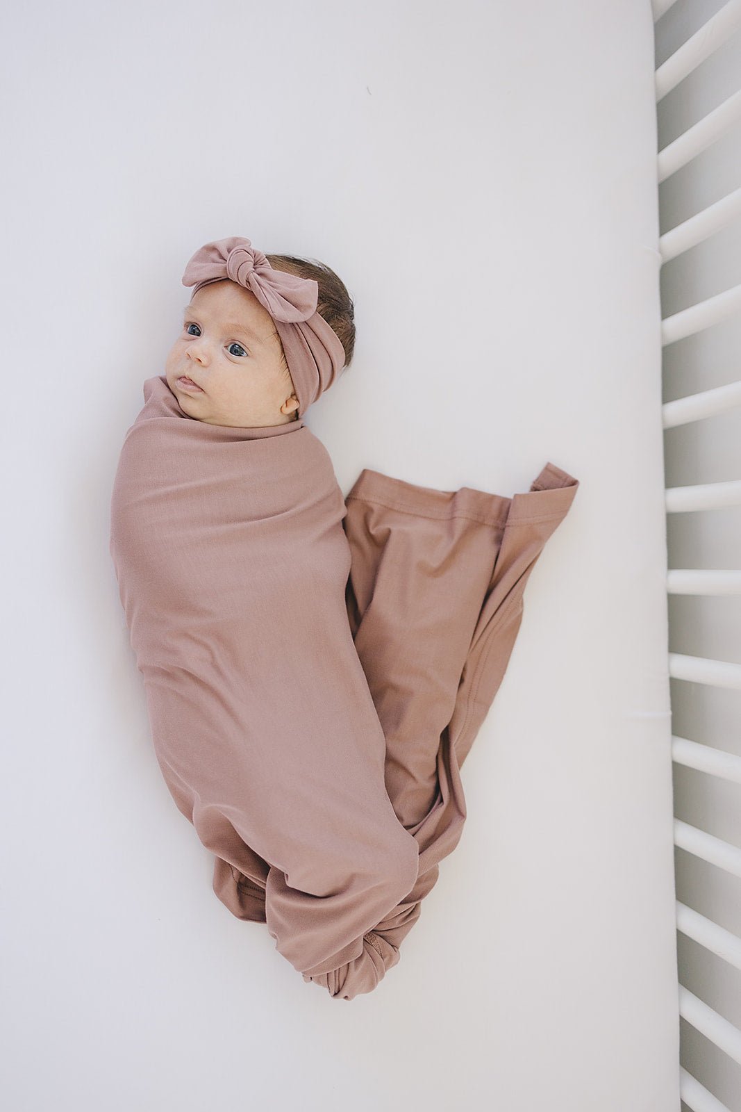 Mebie Baby Mebie Baby Dusty Rose Bamboo Stretch Swaddle For Babies - 