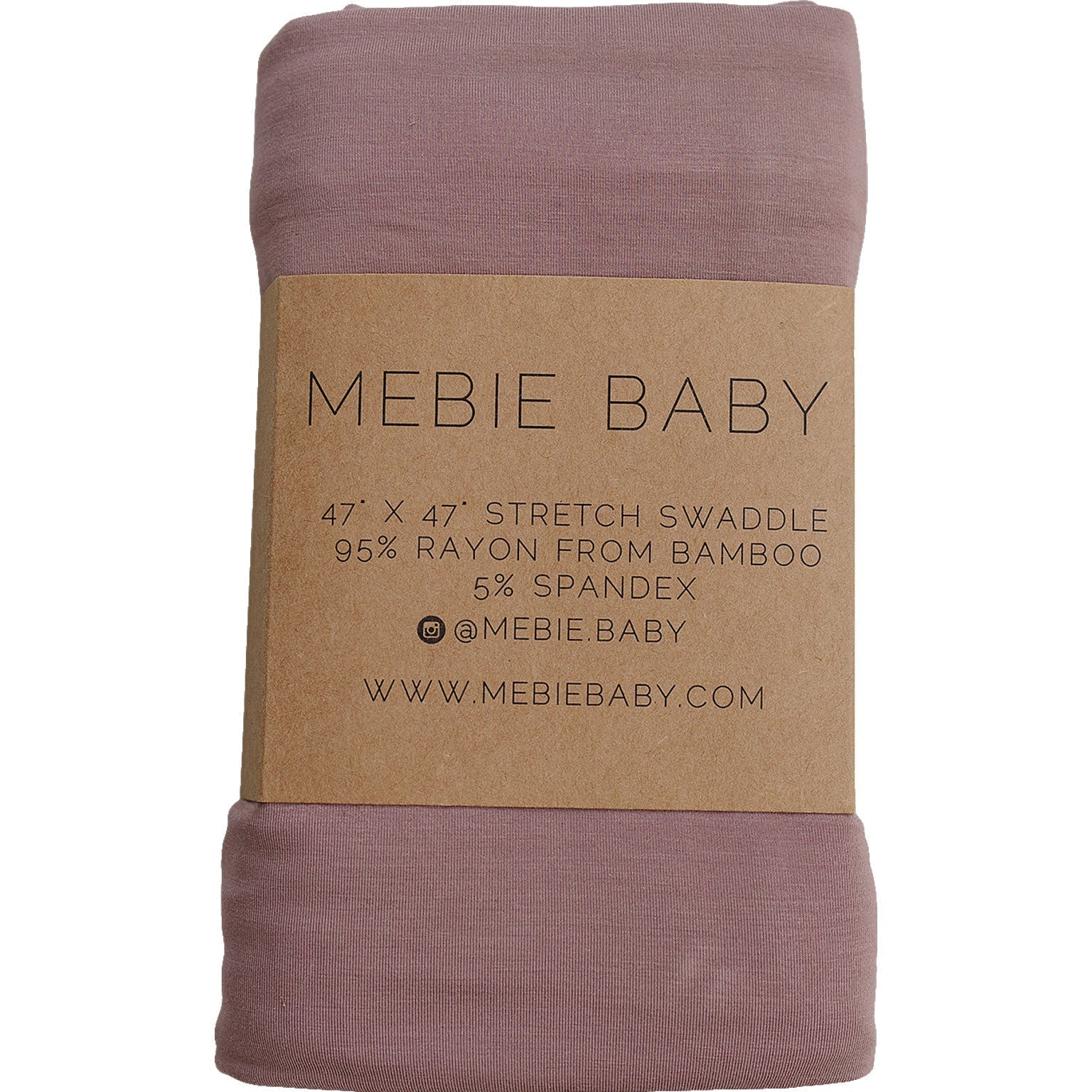 Mebie Baby Mebie Baby Dusty Rose Bamboo Stretch Swaddle For Babies - 