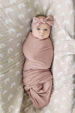 Mebie Baby Mebie Baby Dusty Rose Bamboo Stretch Swaddle For Babies - 