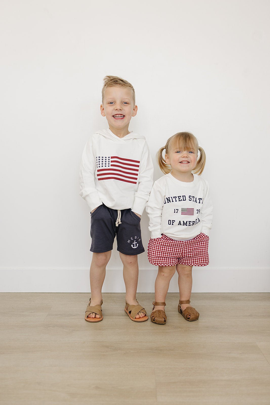 Mebie Baby Mebie Baby Flag Hoodie For Baby With American Flag Graphic For 4th Of July - 