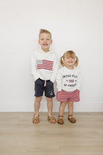 Mebie Baby Mebie Baby Flag Hoodie For Baby With American Flag Graphic For 4th Of July - 