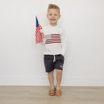 Mebie Baby Mebie Baby Flag Hoodie For Baby With American Flag Graphic For 4th Of July - 