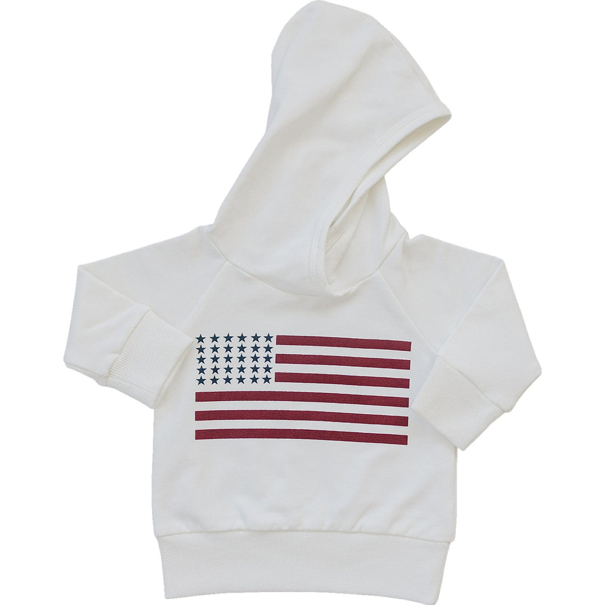 Mebie Baby Mebie Baby Flag Hoodie For Baby With American Flag Graphic For 4th Of July - 