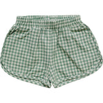 Mebie Baby Mebie Baby Green Gingham Shorts For Kids Soft Comfortable Summer Wear - 