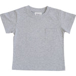 Mebie Baby Mebie Baby Grey Pocket Tee for Baby and Toddler Cotton Top - 