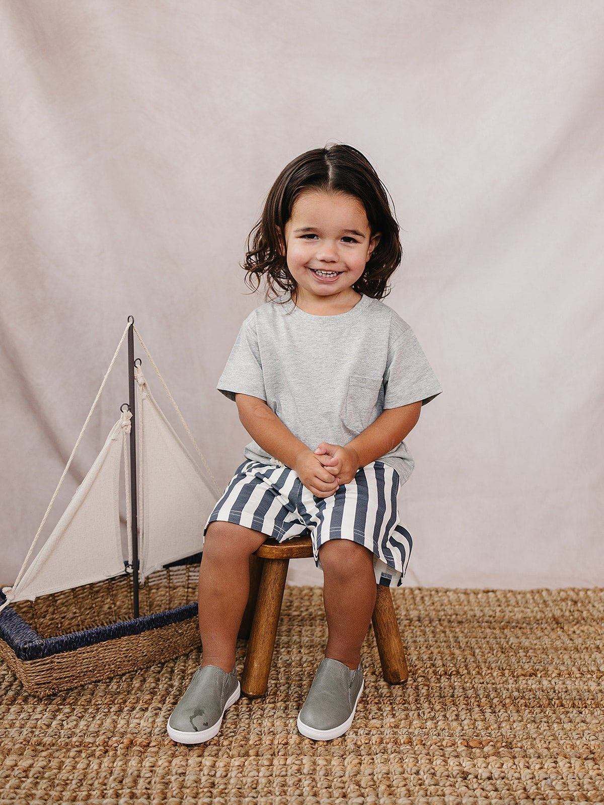 Mebie Baby Mebie Baby Grey Pocket Tee for Baby and Toddler Cotton Top - 