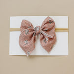Mebie Baby Mebie Baby Hair Bows Handcrafted Fabric Bows In Newborn To Toddler Sizes - 