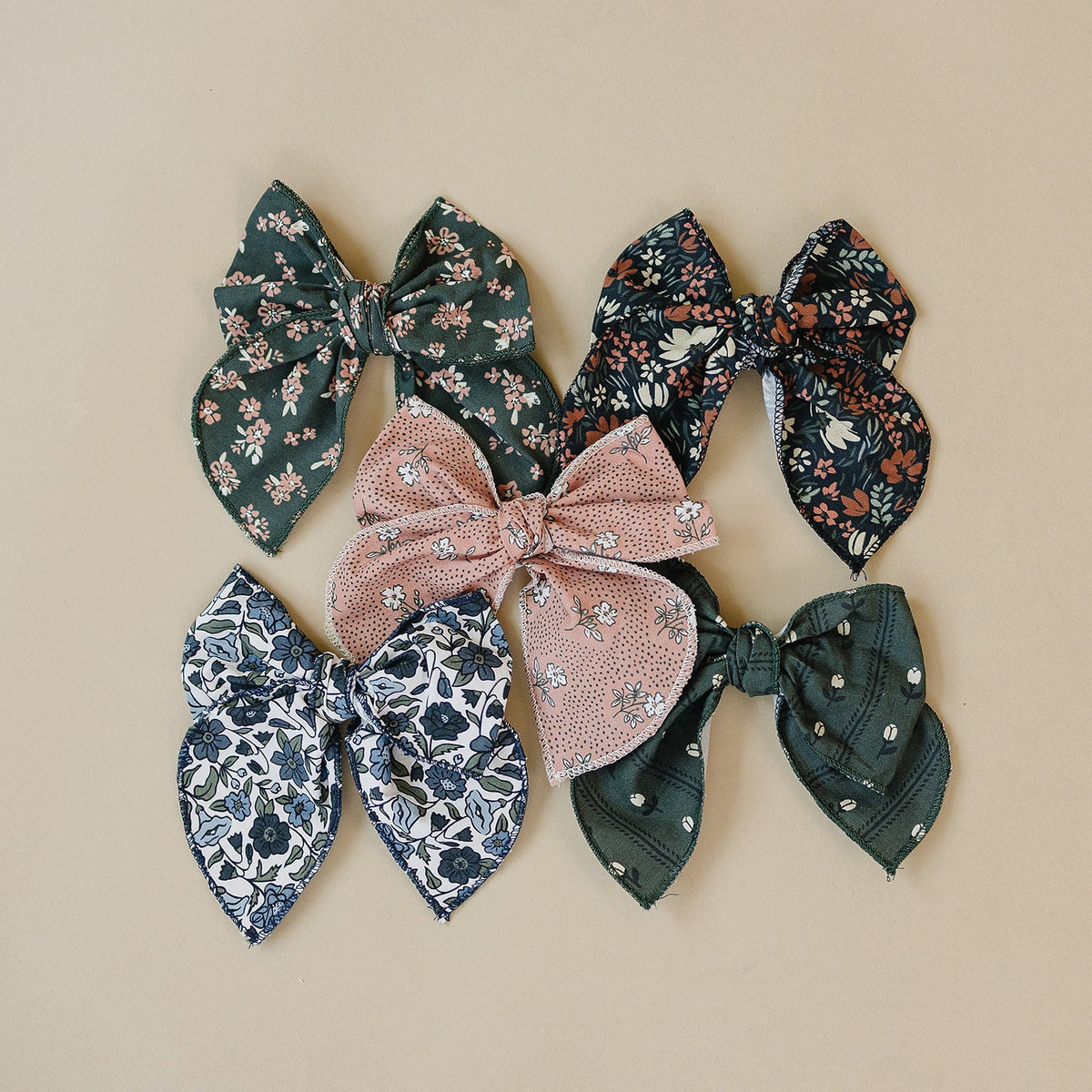 Mebie Baby Mebie Baby Hair Bows Handcrafted Fabric Bows In Newborn To Toddler Sizes - 