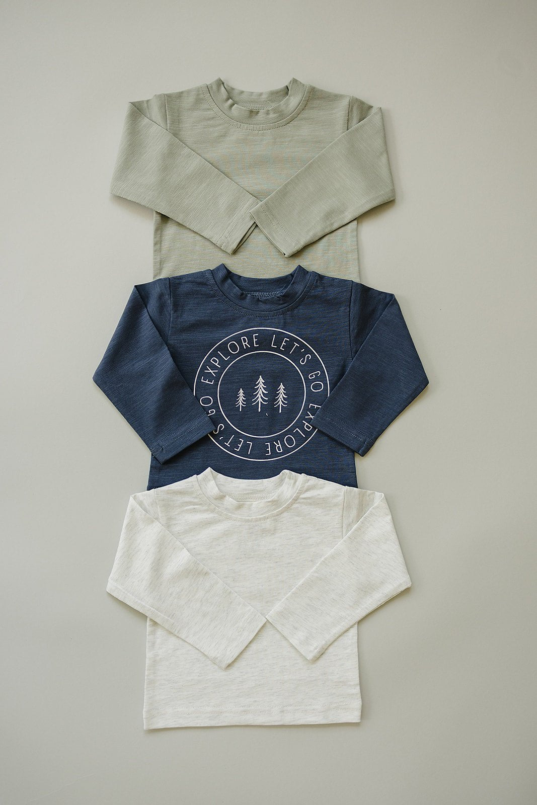 Mebie Baby Mebie Baby Heather Grey Long Sleeve Cotton Tee For Everyday Comfort - 
