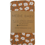 Mebie Baby Mebie Baby Mustard Floral Ribbed Bamboo Stretch Swaddle For Newborns - 