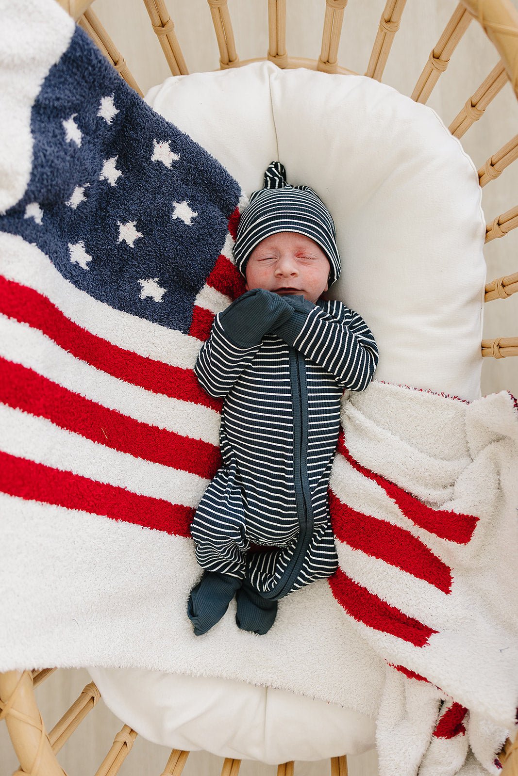 Mebie Baby Mebie Baby Navy Stripes Ribbed Bamboo Zipper Pajamas For Babies - 