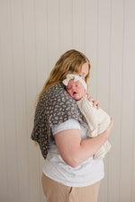 Mebie Baby Mebie Baby Olive Bloom Muslin Burp Cloth Soft Absorbent For Baby - 