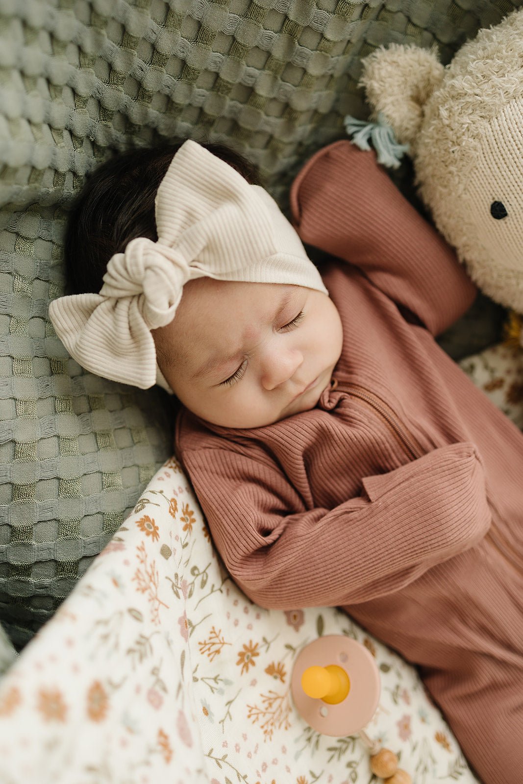 Mebie Baby Mebie Baby Organic Cotton Head Wrap For Newborns One Size - 