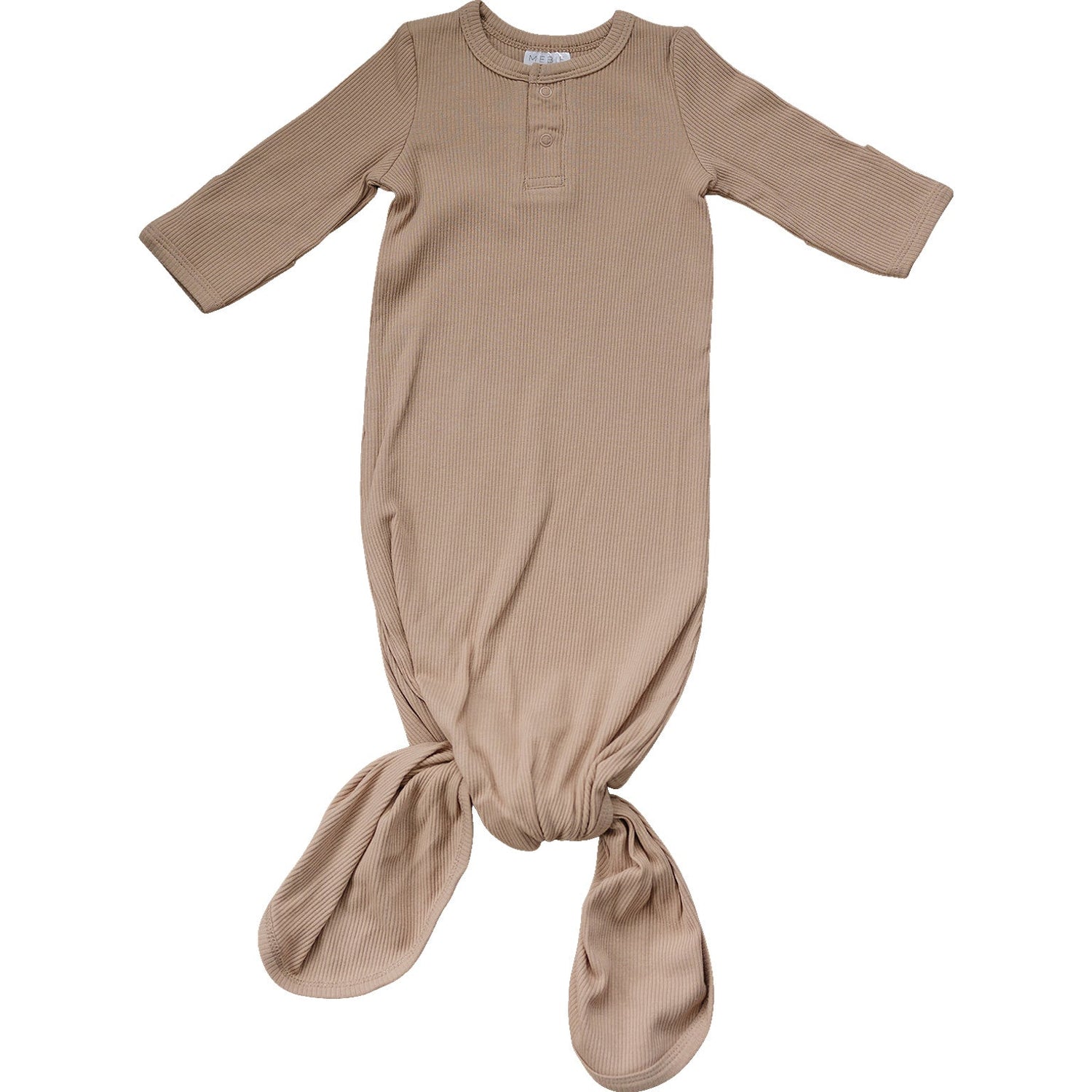 Mebie Baby Mebie Baby Organic Cotton Knot Gown Pale Pink Newborn Size Zero To Three - 
