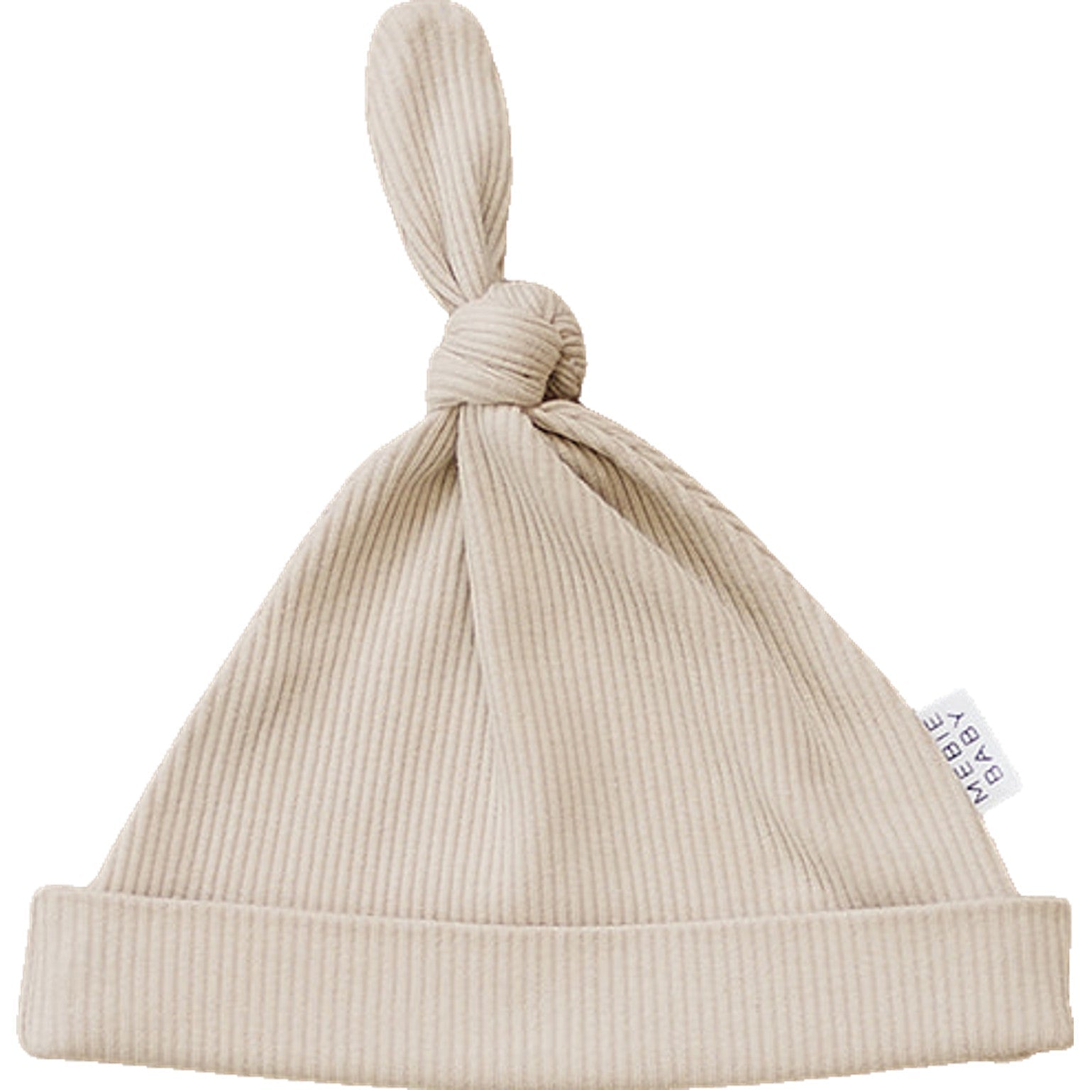 Mebie Baby Mebie Baby Organic Cotton Ribbed Newborn Knot Hat For Cozy Comfort - 