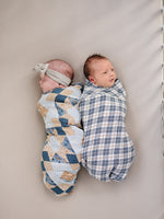 Mebie Baby Mebie Baby Patchwork Print Muslin Swaddle Blanket 100 Percent Cotton - 