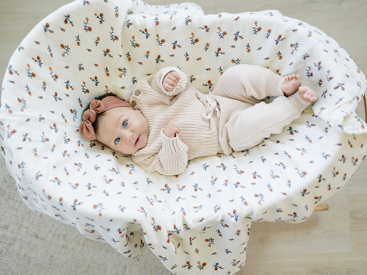 Mebie Baby Mebie Baby Rust Bamboo Head Wrap For Newborns One Size Fits All - 