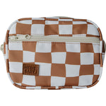 Rust Wavy Checkered Mini Fanny Pack - Plaid, Tartan, Bag | Everetts Place
