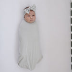 Mebie Baby Mebie Baby Stone Bamboo Stretch Swaddle Blanket Gender Neutral - 