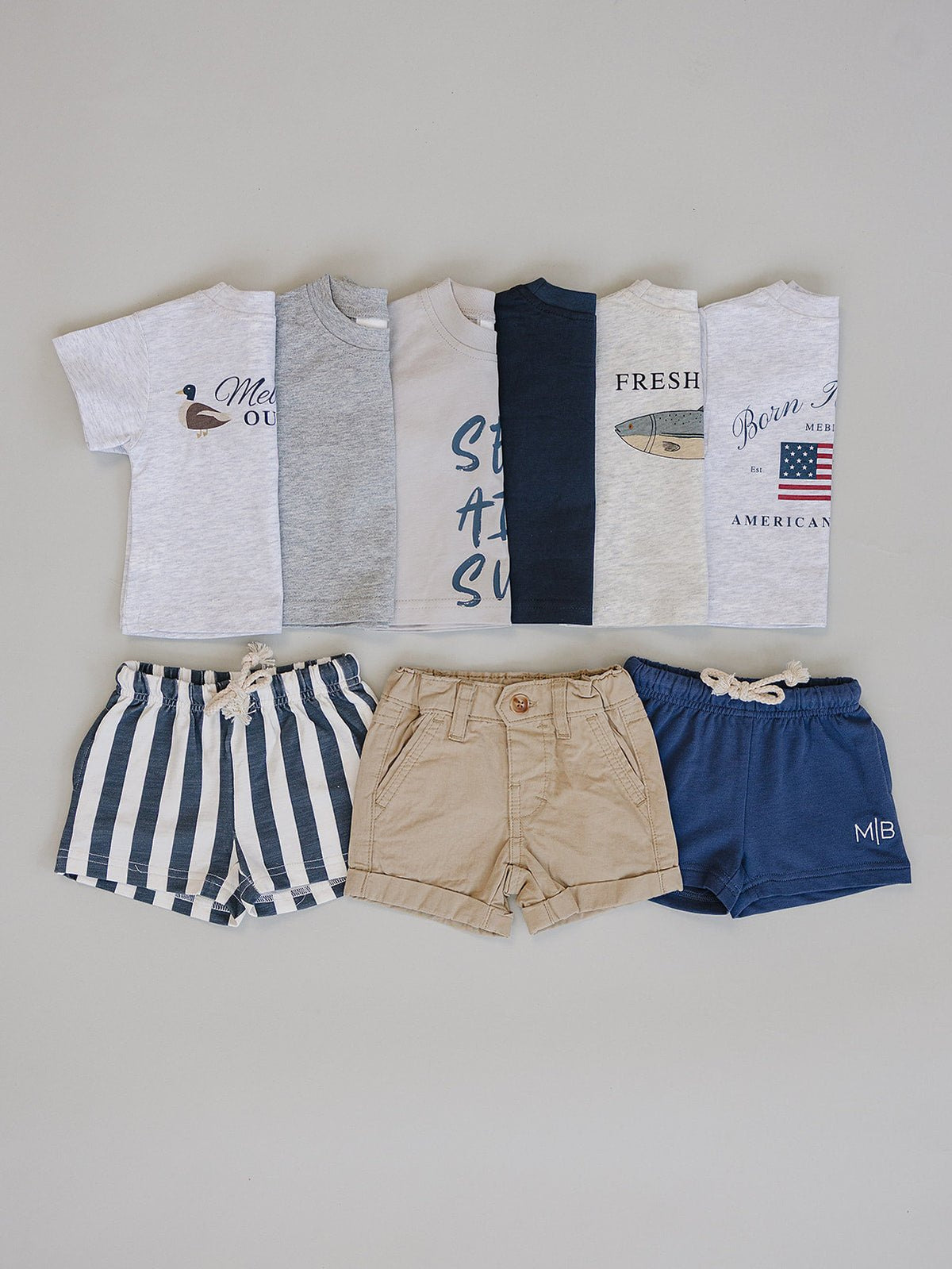 Mebie Baby Mebie Baby Stripe Shorts for Toddlers Soft Cotton Summer Wear - 