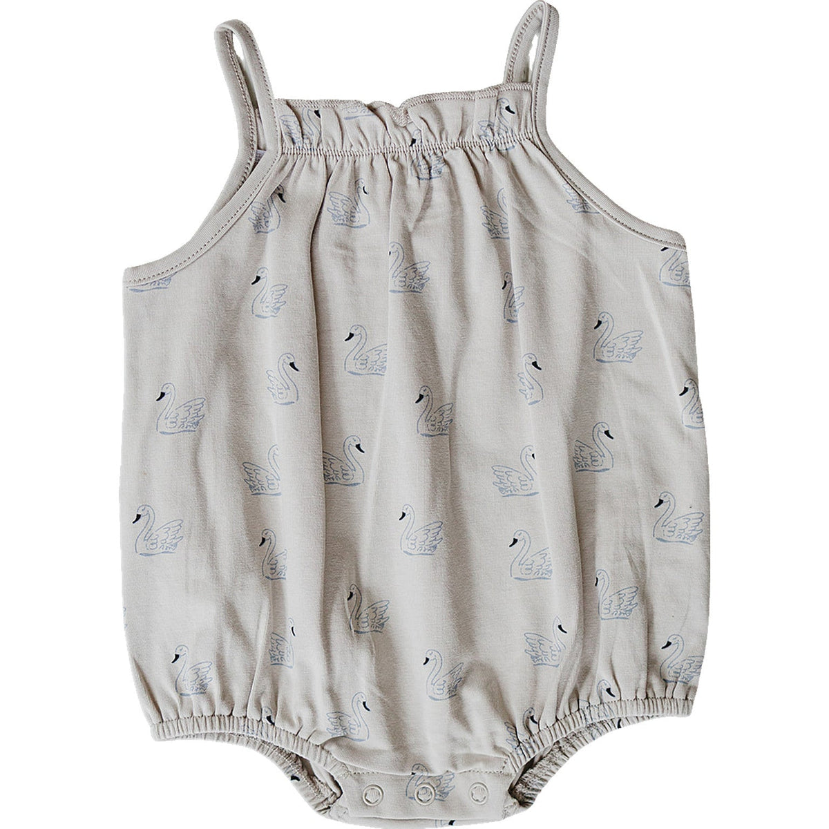 Mebie Baby Mebie Baby Swan Tank Bubble Romper Soft Cotton Spandex - 