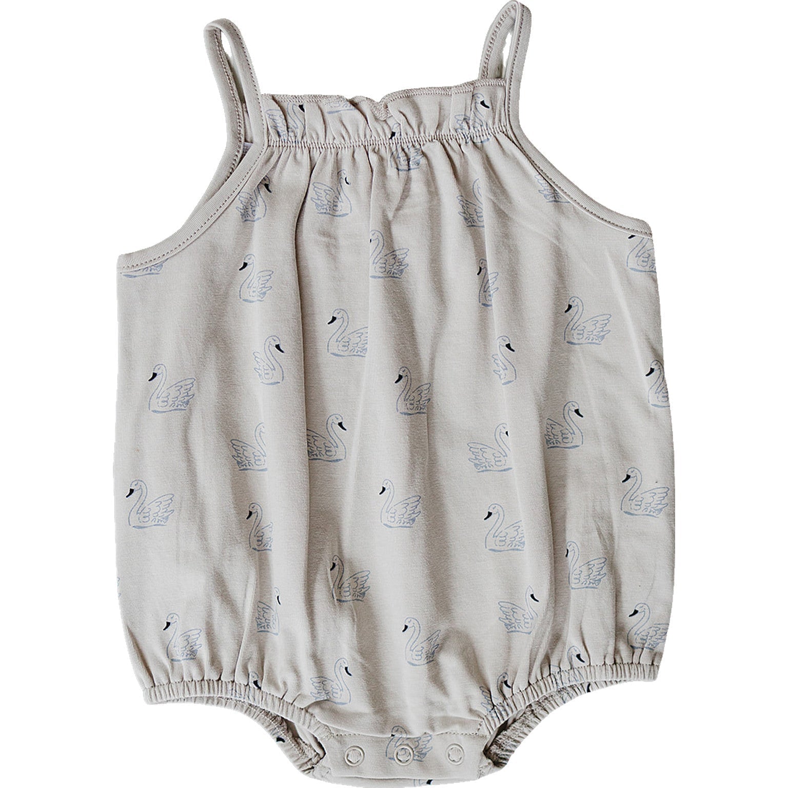 Mebie Baby Mebie Baby Swan Tank Bubble Romper Soft Cotton Spandex - 